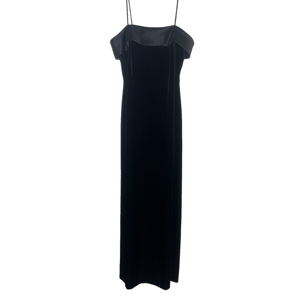 Alex Evenings Black Velvet Maxi Dress - Picture 1 of 11